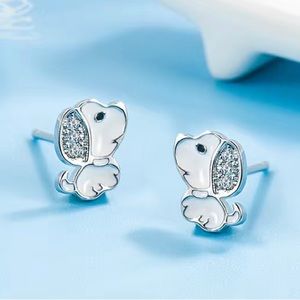 Sitting Puppy With Mini Rhinestones